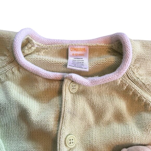 Gymboree Sweet Pea Embroidered Attached Squirrel Plush Cardigan 6-12 Months - Picture 2 of 8